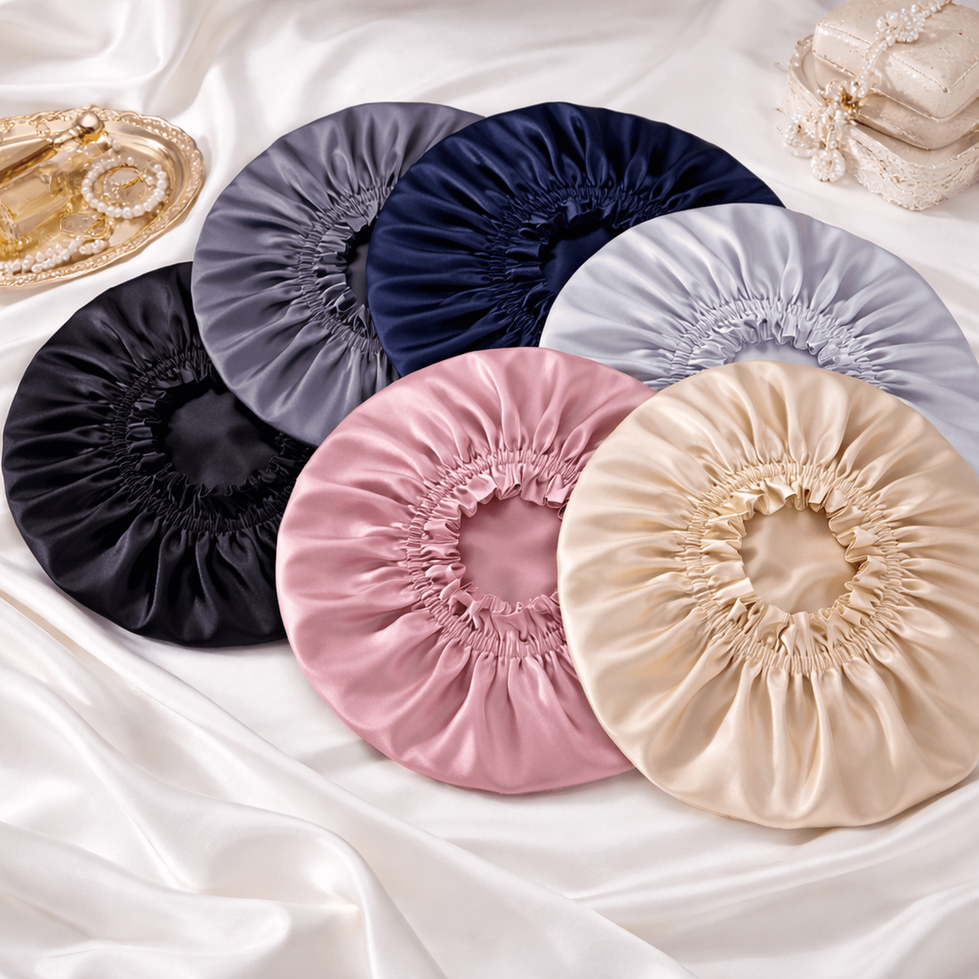 100% Mulberry Silk Reversible Sleep Bonnet – 22 Momme, Double-Sided Silk Hair Wrap & Night Cap for Women