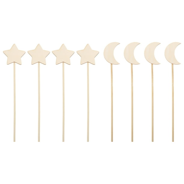 8 varitas mágicas de madera para niñas, varitas de hadas para niños.