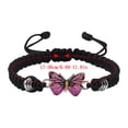thumbnail image 2 of Pulseras para mujer, regalos para mujer, pulsera para enamorados, pulsera tejida a mano para San Valentín, joyería para novias, pulsera con dije de mariposa., 2 of 2