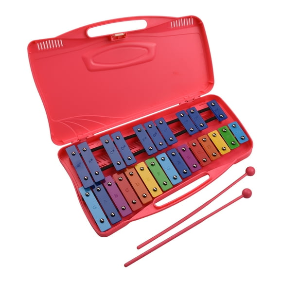 25-note glockenspiel hand-knocked xylophone percussion rhythm music education teaching musical instrument toy with box 2 hammers suitable for infants and children
