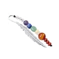 thumbnail image 1 of WHEANG Home Decor Seven Chakra Crystal Healing Stone Crystal Beaded Talkative Bookmark, Lovely Metal Bookmark One Size Silver, 1 of 9