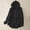 Black, variant on Womens Tops Summer Hooded Black Cocoon Button Up Outerwear Jackets Casual Long Sleeve Regular Outerwear Jackets Summer Tops for Women,L