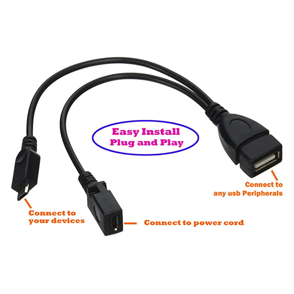 Cable USB OTG 20cm Adaptador Micro USB - Adaptadores USB (USB 2.0