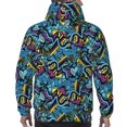 thumbnail image 7 of Pofeuu Love Music Print Mens Casual Hooded Collar Drawstring Hoodies Pullover Sweatshirts Casual Long Sleeve Shirts-XX-Large, 7 of 7