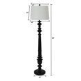 thumbnail image 2 of Decor Therapy Benjamin Traditional Resin Floor Lamp, 150 W, 19" x 19" x 59"- Satin Black, 2 of 6
