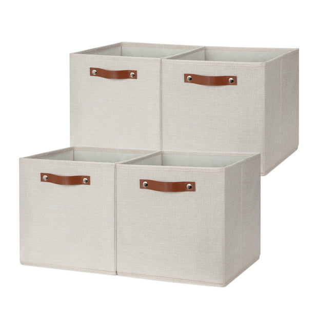DULLEMELO 12 inch Cube Storage Baskets for Shelves Closet Storage,4 PCS ...