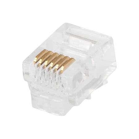 UPC: 0844660072720 | Monoprice RJ-12 6P6C Plug Round Stranded Connector 107272