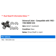 thumbnail image 2 of Universal Joint - Compatible with 1983 - 1984 BMW 533i, 2 of 2