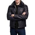 thumbnail image 5 of Men's Winter Plus Velvet Leather Jacket with Solid Color Design, Casual Style for Cold Weather Outings, Holiday Events, and Everyday Wear,Black,L, 5 of 7