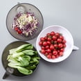 thumbnail image 5 of 1 Packs Multifunctional Fruit Vegetable Colander Strainer Bowl with Funnel - Kitchen Dish Washing Basin Basket Tray for Mixing Soaking Noodles Honeycomb Plug Drainer 29.5x23.6x10.7cm, 5 of 6