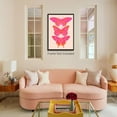 thumbnail image 3 of Funky Pink Orange Butterfly Canvas Wall Art, Maximalist Trendy Preppy Butterflies Poster for Girls Bedroom, Cute College Dorm Apartment Wall Decor, Hot Pink Girly Art Print 12x16in Unframed, 3 of 18