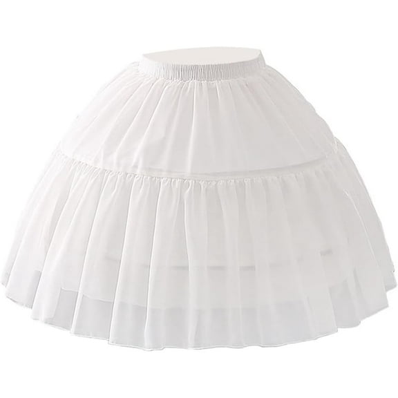 Women Fluffy Skirt Petticoat - Adjustable Lolita Dress Underskirt Beautiful Gauze Skirt Layered- Bubble Skirt Gothic Lolita Underskirt White Hoops Skirt Petticoat Pannier Cage Skirt For Girl 18 Inch