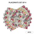 thumbnail image 3 of Placemats Set of 4 / 6, Roses Mixed Zebra Placemats for Dining Table Indoor/Outdoors Heat Resistant Washable Placemats 18" x 12", 3 of 8