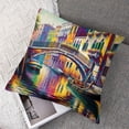 thumbnail image 7 of nygtbtfer Decorative Throw Pillow Cover Gondola Style Venice Italy Artwork Italian Holiday Pictorial Famous Painting Vintage Travel City Pillow Cover Pillow Case for Couch Bed Car Sofa White, 7 of 7