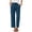 Navy, variant on SOOMLON Cropped Pants Women Wide Leg Plus Size Button Zip Chino Pants Solid Trouser with Pockets Travel Casual Pants
