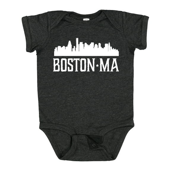 Inktastic Boston Massachussetts Skyline City Silhouette Boys or Girls Baby Bodysuit
