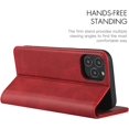 thumbnail image 4 of Compatible with iPhone 12 Pro Case,iPhone 12 Wallet Case,Premium PU Leather Flip Folio Case with Card Slot,Stand Holder and Magnetic Closure TPU Shockproof Case for iPhone 12 6.1,Red, 4 of 7