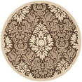 thumbnail image 2 of Safavieh Courtyard Jessie Damask Indoor/Outdoor Area Rug, Brown/Natural, 6'7" x 6'7" Round, 2 of 8
