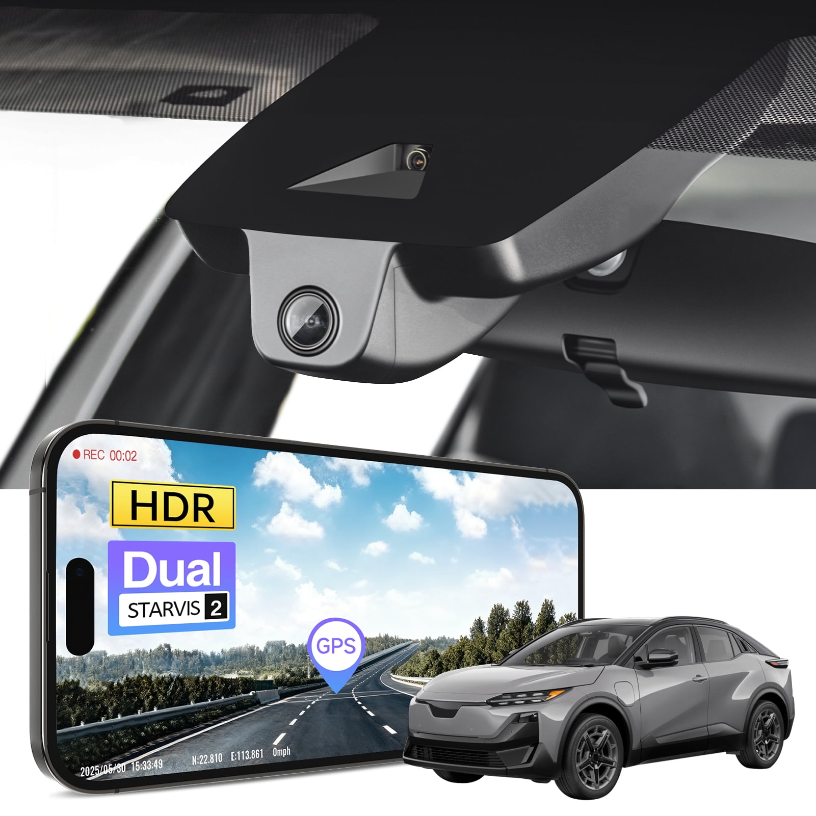 Mangoal 4K HDR Dash Cam STARVIS 2 IMX678 Fit for Subaru Uncharted 2026, Sport Premium FWD GT, OEM Style, 2160P UHD Video, 5G WiFi & APP, GPS, 64GB Card
