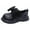 Black, variant on LNMQLPDBS Little Girl Shoes Solid Color Leather Shoes 1-12 Year Old Middle School Girls Single Shoe Girls Bow Knot Comfort Soft Sole Non-Slip Dressy Shoes Match with School Uniform Girls Summer Shoes