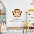 thumbnail image 2 of Cannot Do Monkey Animal Life Quote Cartoon Quotes Decors Wall Sticker Art Design Decal for Girls Boys Kids Room Bedroom Nursery Kindergarten Home Decor Stickers Wall Art Vinyl Decoration (40x40 inch), 2 of 2