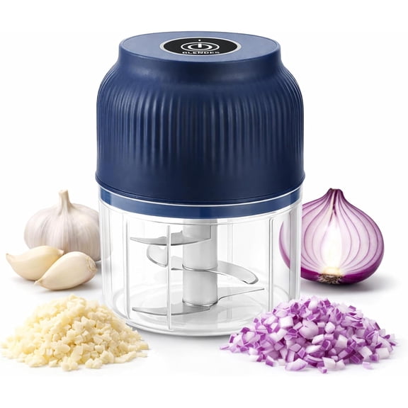 Household Electric Garlic Crusher, 2026 New Mini Electric Food Chopper 300ml, Silent USB Rechargeable Food Processor, Small Garlic Chopper Mincer Portable Kitchen Helper (Black)