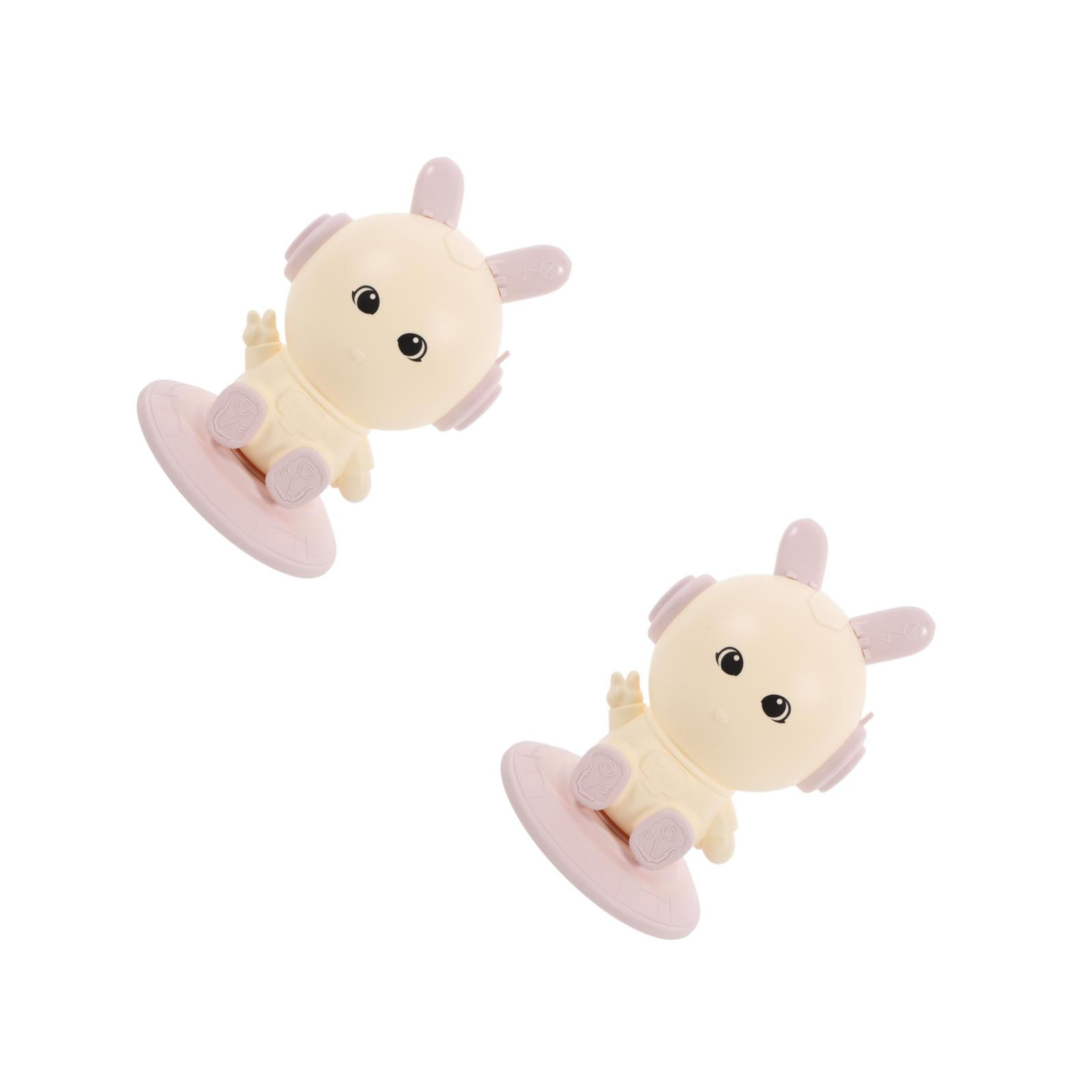 WORGEOUS 2pcs Cute Animal Pen Pencil Holder Rabbit Rotating Pen Holder For Desk Makeup Brush Holder Desk Organization Office Accessories For Women Desk Pink