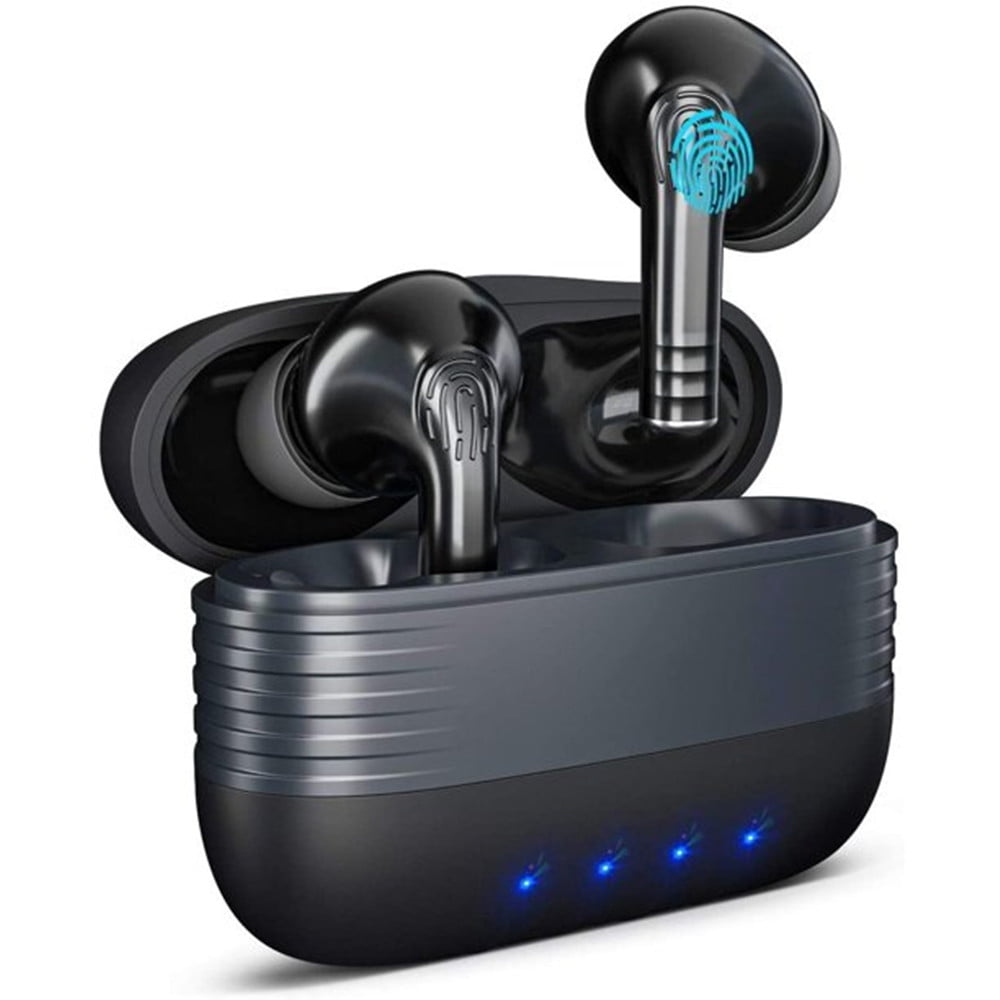 Wireless Earbuds, Bluetooth 5.1 ENC Noise Cancelling Deep Bass in-Ear Stereo Earphones, IPX5 Waterproof Headphones with Mic, USB-C Charging Case, Touch Control Ear Buds Headset for iPhone Android iOS