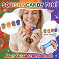 thumbnail image 2 of Sugar Squeeze Toys, Silicone Sensory Squeeze, 3 in Diameter, Shaped Squeeze Toys, Calming Tension Release, Daily Relaxation Easing, Assorted Marble Tones, 1 Pc, 2 of 6