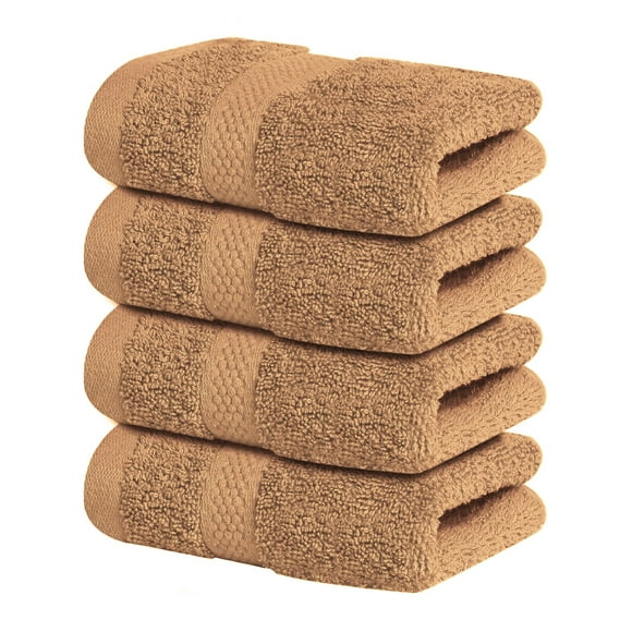 Toallitas de baño Infinitee Xclusives Luxury, 100% algodón [13 x 13] paquete de 4