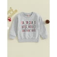 thumbnail image 2 of Wassery Toddler Boys Girls Christmas Sweatshirts Baby Long Sleeve Crewneck Letter Print Pullover Tops 6M 12M 18M 24M 3T 4T Kids Girls Boys Casual Fall Winter Clothes, 2 of 8