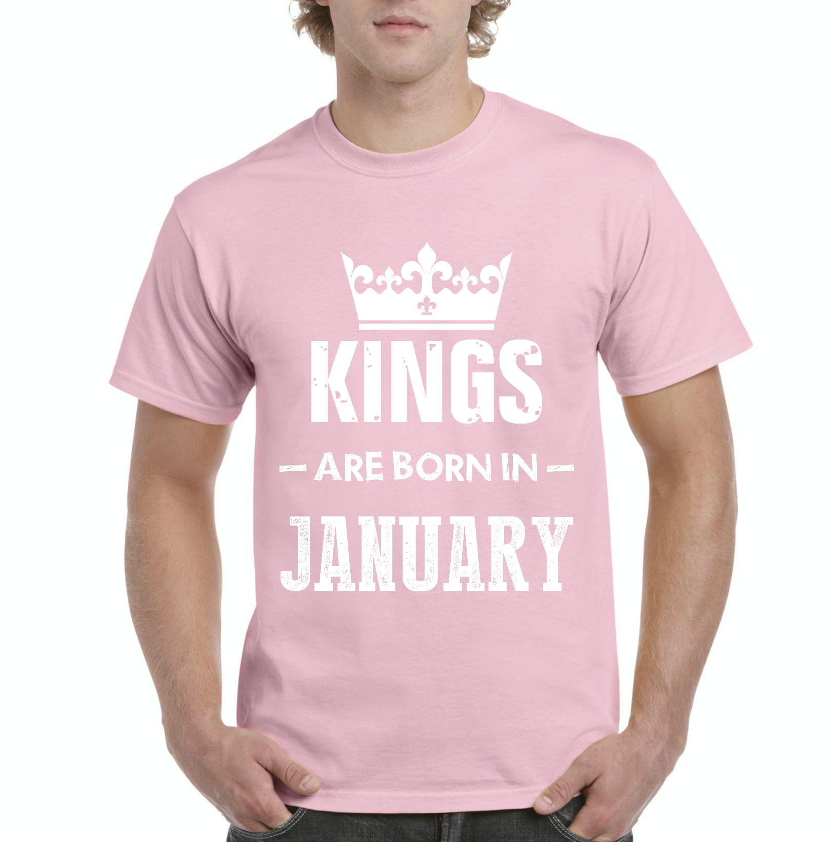 S-4XL gift for him Best Birthday shirt Kings Are Born in January Men's T-shirt