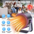 thumbnail image 5 of HIBIBUD 2026 New Small Portable Heater for Indoor Use Two Speed Adjustable Quiet Desk Heater Personal Heater for Bedroom & Bathroom Small Heaters for Indoor Use, 5 of 7