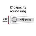 thumbnail image 5 of OfficeMax Durable Reference Binders with Round Ring 2", Red, 5 of 5