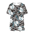 thumbnail image 4 of Camisetas de Tamaño Más, Camiseta de Cuello Redondo de Manga Corta Impresa Básica con Doblado Amplio Camiseta Grande para Mujeres Hecha de Poliéster, Tamaño Más, 4 of 4