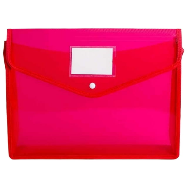 Documents Holder Envelope Folder File Storage Bag With Snap Button Transparent Plastic Files Certificate File Holder/Document Folder For Certificate Legal Document Organizer Multic