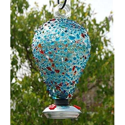 Parasol Eighty Days Blown Glass Hummingbird Feeder Sprinkles