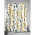 thumbnail image 5 of Fsddascl Blue Yellow Spring Floral Shower Curtain Set - 72" x 78" Washable Bathtub Curtain with 12 Hooks, Summer Blooms Botanicals Waterproof Fabric Stall Shower Curtains for Bathroom/Bathtub Décor, 5 of 6