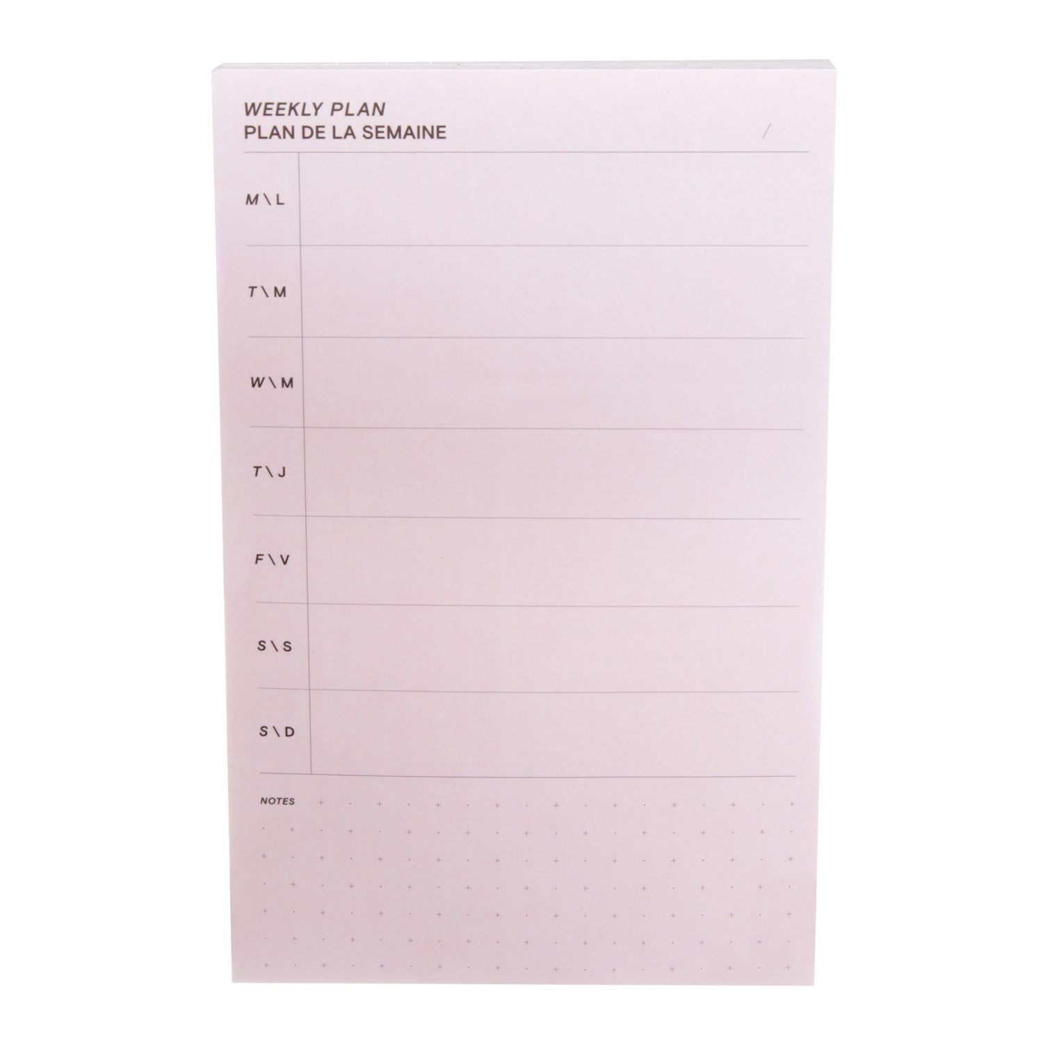 Feuillets à motifs Post-it®, agenda, semaine, lilas