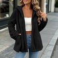 thumbnail image 2 of Ghalytn Women's Fleece Jacket Hooded Zip Up Fuzzy Coat with Pockets for Fall and Winter, 2 of 8