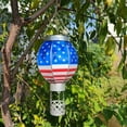 thumbnail image 5 of Nilvkv Solar-Powered Glass Birds Feeder with Colorful Polka Dots Large-Bellied Hanging Feeder with Night Light for Outdoor Garden, 5 of 6