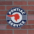 thumbnail image 2 of Metal Vintage Pontiac Service Sign Classic Muscle Car Garage Wall Art Man Cave Home Bar Decor, 2 of 4