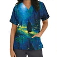 thumbnail image 7 of HOMBOM Womens Graphic T Shirts Graphic Festive Daily Cozy Short Sleeve Young Womens V Neck Pullover Summer Shirts,M, 7 of 7