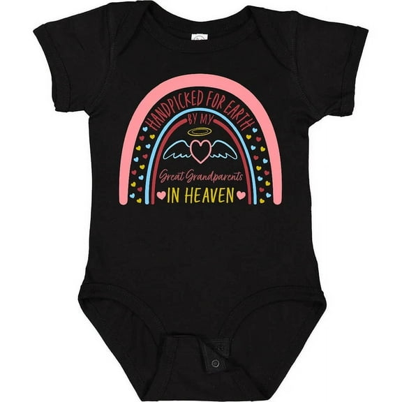 Baby Bodysuit BELLA CANVAS Handpicked For Earth By My Great Grandparents In Heaven- Baby Bodysuit