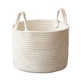 thumbnail image 1 of Woven Rope Storage Basket with Easy Carry Handles Bathroom Woven Laundry Basket S, 1 of 9