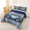 thumbnail image 2 of Catabedysis Cartoon Camping Full Size Comforter Sets,Happy Camping Camper Print Bedding Comforter Set For Boys,Multicolor,Navy Blue Reversible,3 Pieces,1 Comforter and 2 Pillowcases, 2 of 7