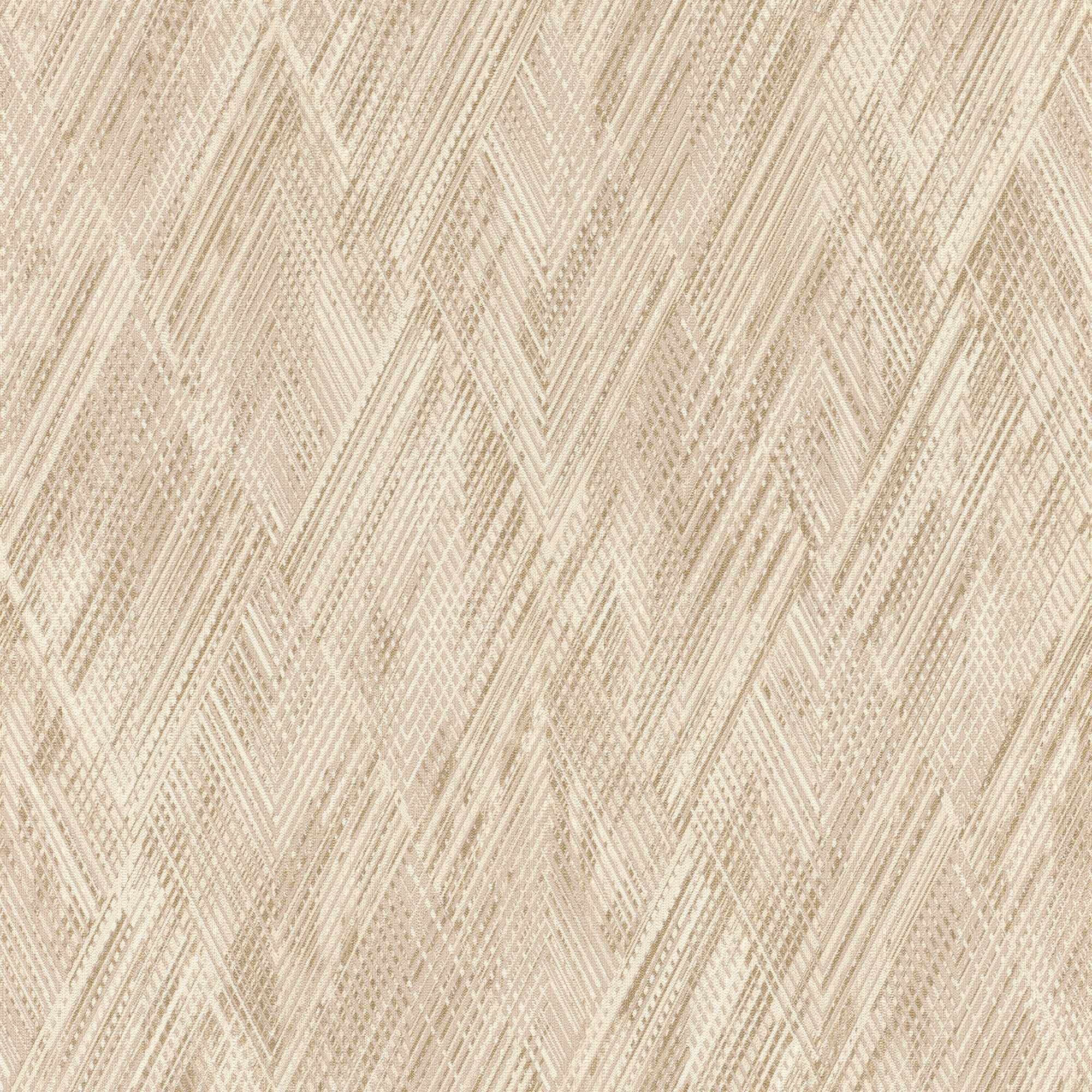 Beige Playful Textured Geometric Wallpaper