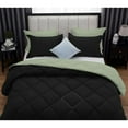 thumbnail image 6 of DNG Creations 3 Piece Reversible Diamond Pattern Comforter Solid - 100% Egyptian Cotton, 800 TC ( Full/ Queen - Size ) All-Season 550 GSM ( Light-Sage/Black Colour ), 6 of 7