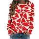 thumbnail image 2 of Pntutb Moda Mujer Impreso Camiseta Suelta Blusa De Manga Larga Cuello Redondo Casual tops Sudaderas Con Capucha Pntutb Pntutb-3620, 2 of 4