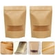 thumbnail image 4 of 50 unids Papel Kraft Stand Up Bags Válvula reutilizable Bagwindow Alimentos Bolsas de sellado de té, 4 of 7